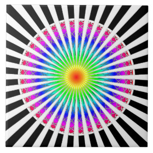Hypnotisk blomma kakelplatta