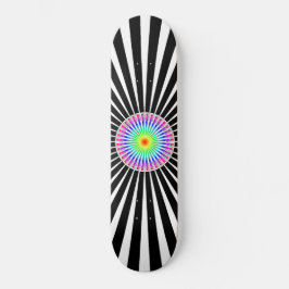Hypnotisk blomma mini skateboard bräda 18,5 cm