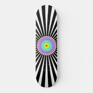 Hypnotisk blomma mini skateboard bräda 18,5 cm