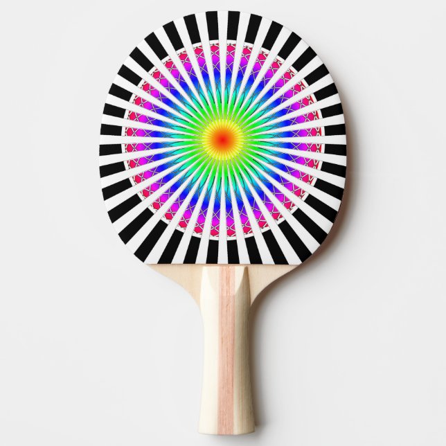 Hypnotisk blomma pingisracket (Framsidan)