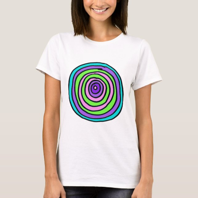 Hypnotisk Crop Top T Shirt (Framsida)