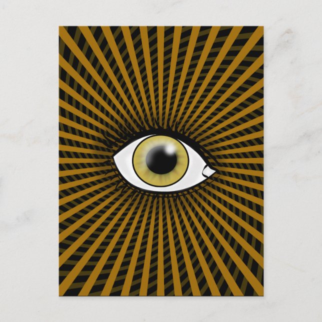 Hypnotisk hasselbrun ögon vykort (Framsida)