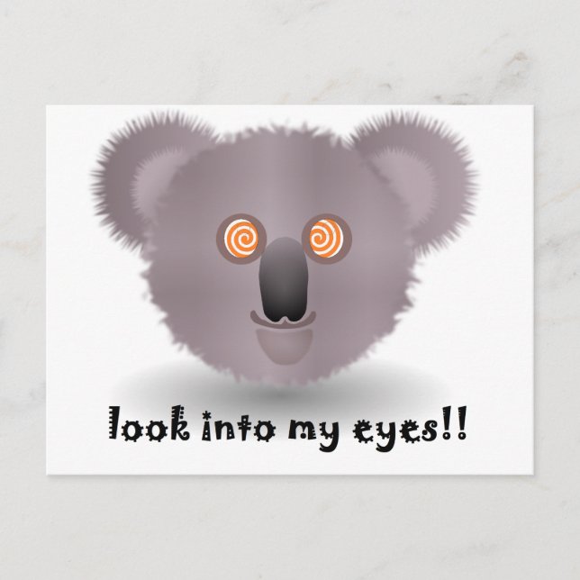 hypnotisk koala vykort (Framsida)