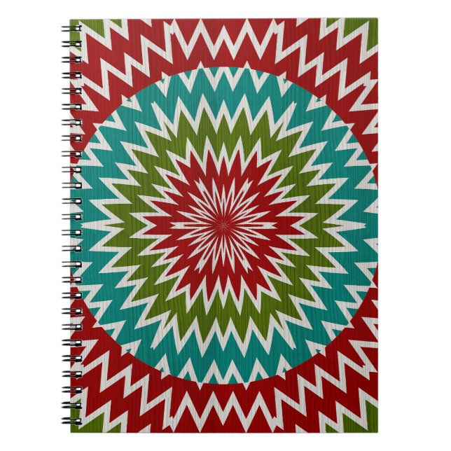 Hypnotisk mandalaic blomma anteckningsbok (Framsidan)