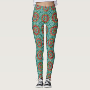 Hypnotisk mandalaic blomma leggings