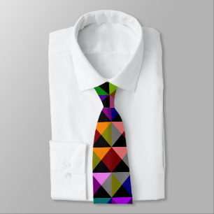 Hypnotisk Multifärgad Triangles Mönster Tie Slips
