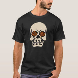 Hypnotisk ögaskalle för vintage tee