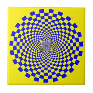 Hypnotisk optisk illusion kakelplatta