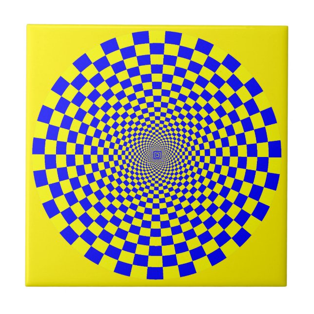 Hypnotisk optisk illusion kakelplatta (Framsidan)
