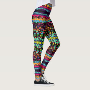 Hypnotisk resa - färgstark Abstrakt Art Mönster Leggings