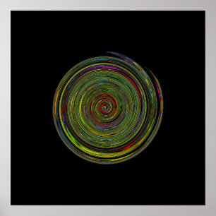 hypnotisk spiral-dekor poster