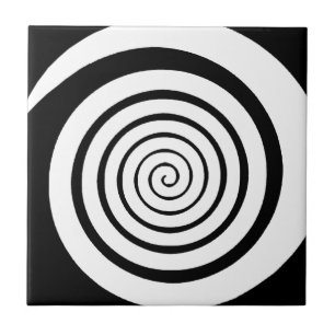 hypnotisk spiral kakelplatta