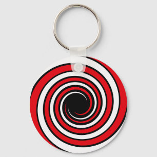 hypnotisk spiral keychain nyckelring