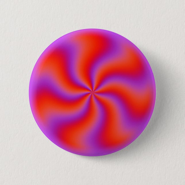 Hypnotisk spiral optisk illusion rolig neon knapp (Framsida)
