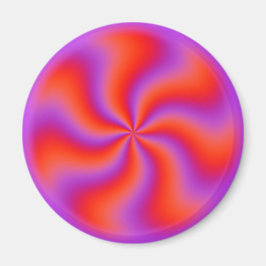 Hypnotisk spiral optisk illusion rolig neon magnet