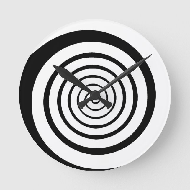 hypnotisk spiral rund klocka (Framsida)