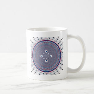 Hypnotisk symmetri: Abstrakt Geometric Art Kaffemugg
