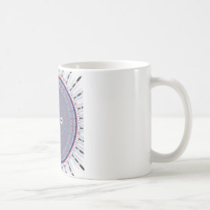 Hypnotisk symmetri: Abstrakt Geometric Art Kaffemugg
