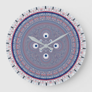 Hypnotisk symmetri: Abstrakt Geometric Art Stor Klocka
