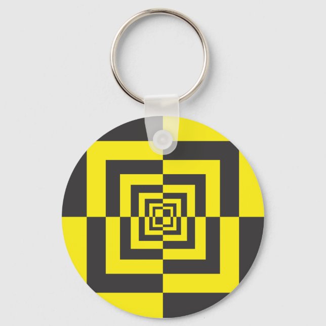 Hypnotiska fyrkanter nyckelring (Framsida)