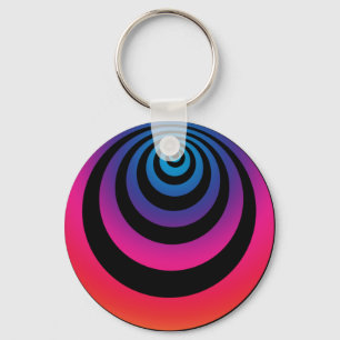Hypnotiska purpurfärgade Keychain Nyckelring