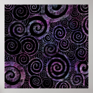 Hypnotiska regnbågsnurrar poster