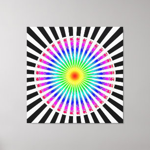 Hypnotiskt blomstret sträckt canvastryck