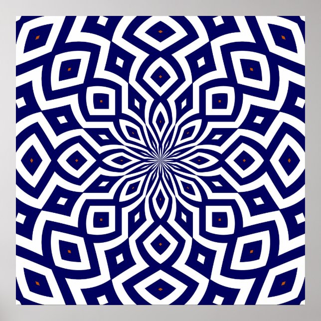 Hypnotiskt slingrande mönster poster (Framsidan)