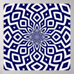 Hypnotiskt slingrande mönster poster