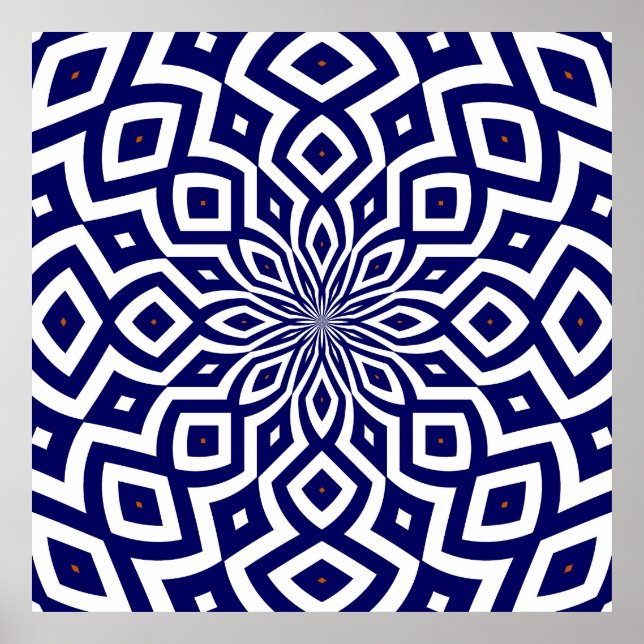 Hypnotiskt slingrande mönster poster (Framsidan)