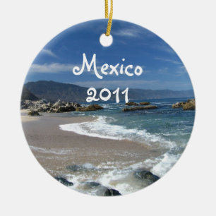 Hypnotiskt Stillahavs-; Mexico souvenir Julgransprydnad Keramik