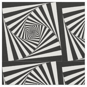 Hypnotiskt svartvitt HipsterGeorgeous mönster Tyg
