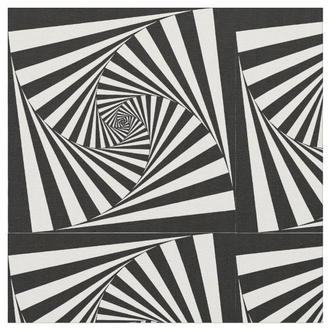 Hypnotiskt svartvitt HipsterGeorgeous mönster Tyg (Närbild)