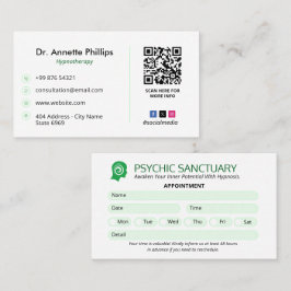 Hypnotist Clinic Business | Minimalistisk Möte Visitkort
