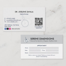 Hypnotist Clinic Business | Minimalistisk Möte Visitkort