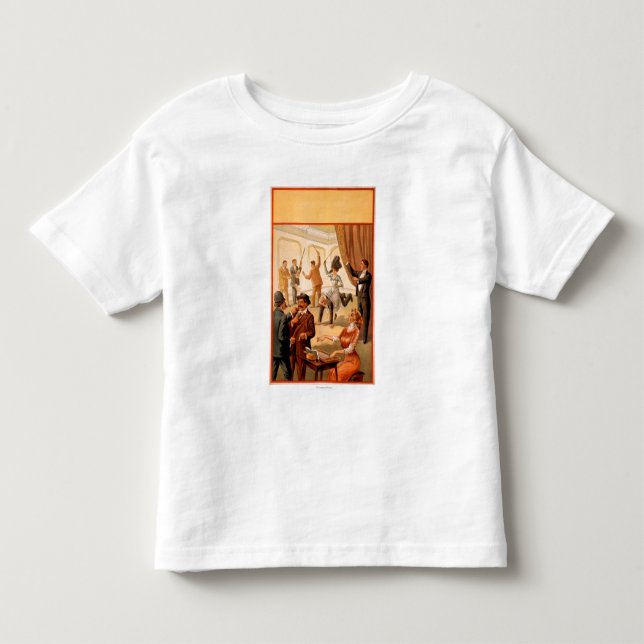 Hypnotist som kontrollerar rum av folk Theatre Tee (Framsida)