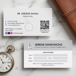 Hypnotistklinik Minimalistisk bokning Visitkort