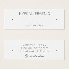 Hypoallergent judiskt Visning-kort Litet Visitkort