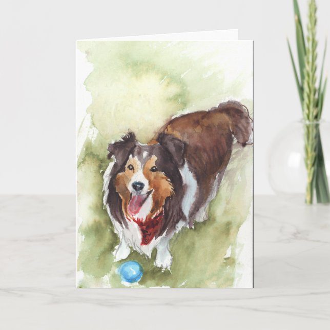 Hypotek/Shetlandskort Får Hund Kort (Framsida)