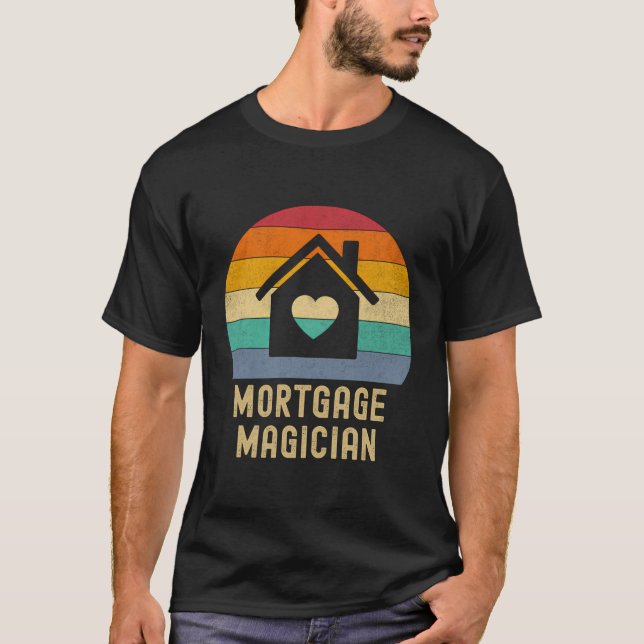 Hypotekslåneansvarig Magician Vintage Retro T Shirt (Framsida)
