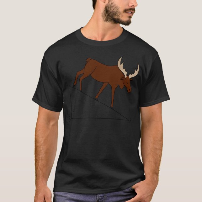 Hypotemoose Trigonometry Pun T Shirt (Framsida)