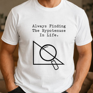 Hypotenusanvändare Mat Geek Geometri Älskare Rolig T Shirt
