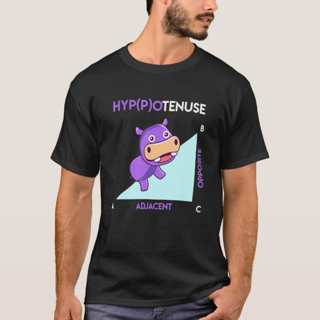Hypotenuse Hippotenuse Math T Shirt (Framsida)