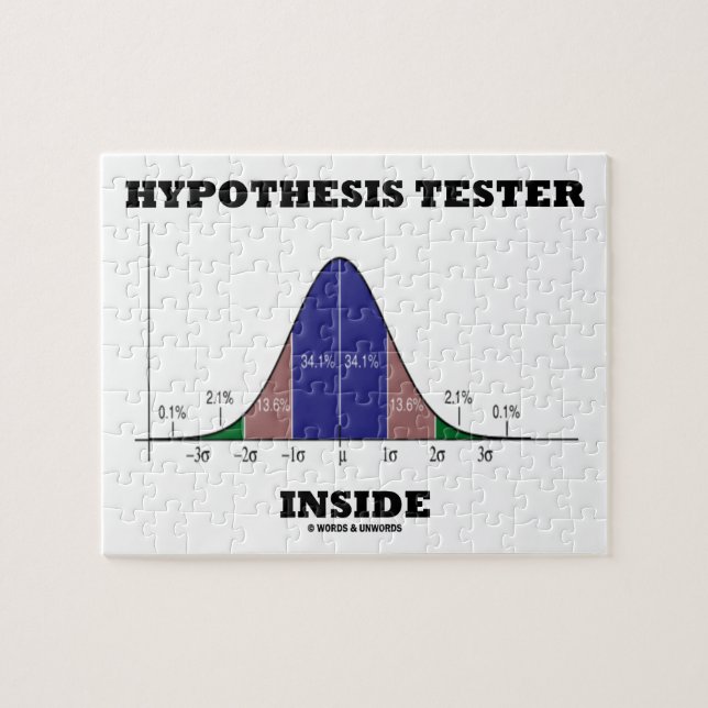 Hypotestester inuti (Bellkurva Humor) Pussel (Horisontell)
