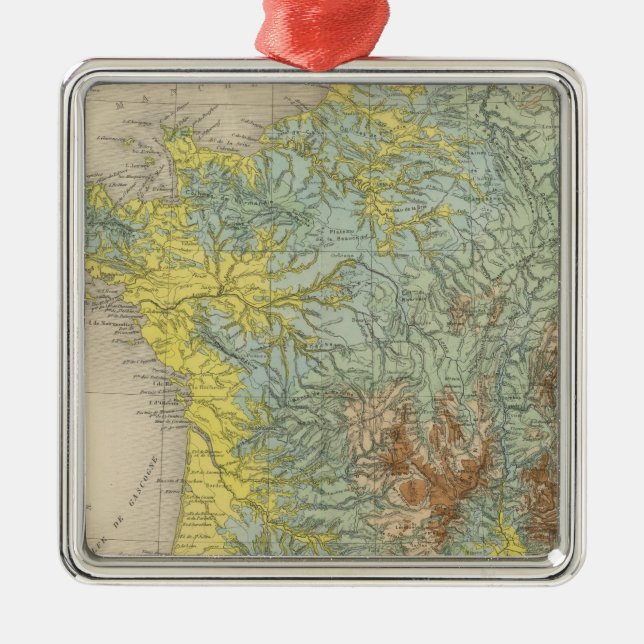Hypsometric frankriken julgransprydnad metall (Framsidan)