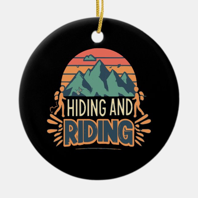 Hyra där resor blir Äventyr Julgransprydnad Keramik (Framsidan)