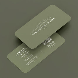 Hyra en modern, modernt, minimalistisk biltranspor visitkort