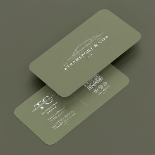 Hyra en modern, modernt, minimalistisk biltranspor visitkort