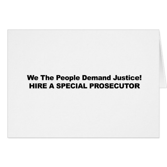 Hyra en Speciell åklagare Hälsningskort (Framsidan Horizontal)