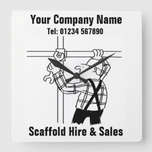 Hyra och försäljning av byggnadsställningar fyrkantig klocka